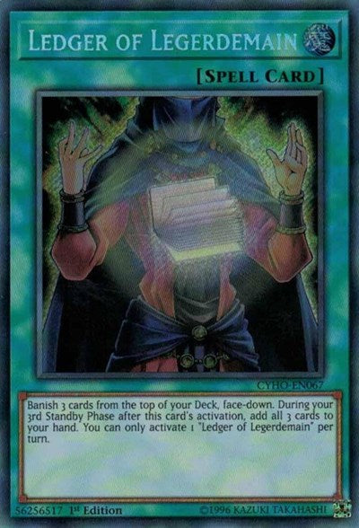 Ledger of Legerdemain [CYHO-EN067] Secret Rare | Good Games Morley