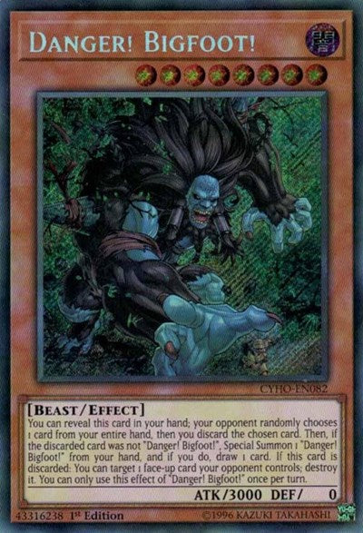 Danger! Bigfoot! [CYHO-EN082] Secret Rare | Good Games Morley