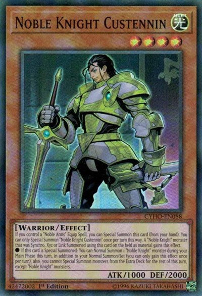 Noble Knight Custennin [CYHO-EN088] Super Rare | Good Games Morley