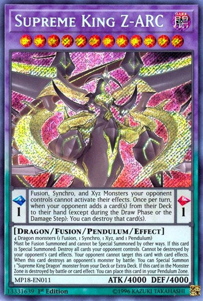 Supreme King Z-ARC [MP18-EN011] Secret Rare | Good Games Morley