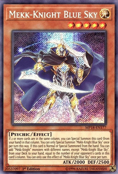 Mekk-Knight Blue Sky [MP18-EN177] Secret Rare | Good Games Morley