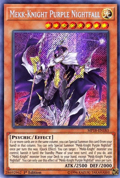 Mekk-Knight Purple Nightfall [MP18-EN183] Secret Rare | Good Games Morley