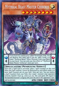 Mythical Beast Master Cerberus [MP18-EN185] Secret Rare | Good Games Morley