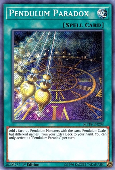 Pendulum Paradox [MP18-EN209] Secret Rare | Good Games Morley