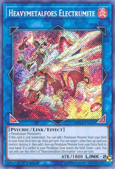 Heavymetalfoes Electrumite [MP18-EN229] Secret Rare | Good Games Morley