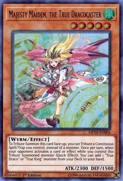 Majesty Maiden, the True Dracocaster [MP18-EN004] Ultra Rare | Good Games Morley