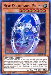 Mekk-Knight Indigo Eclipse [MP18-EN182] Super Rare | Good Games Morley