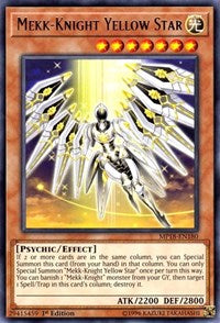 Mekk-Knight Yellow Star [MP18-EN180] Rare | Good Games Morley
