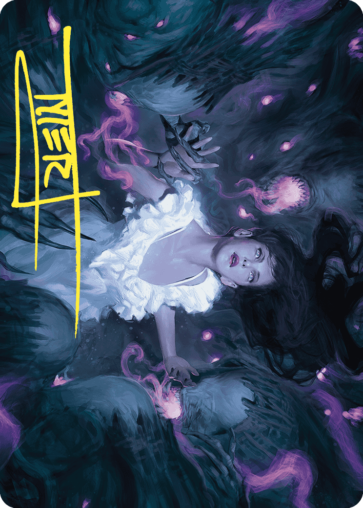 Neva, Stalked by Nightmares Art Card (Gold-Stamped Signature) [Wilds of Eldraine Art Series] | Good Games Morley