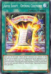 Abyss Script - Opening Ceremony [LED3-EN053] Common | Good Games Morley