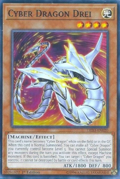 Cyber Dragon Drei [LED3-EN020] Common | Good Games Morley