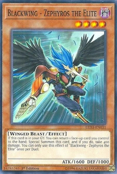 Blackwing - Zephyros the Elite [LED3-EN031] Common | Good Games Morley