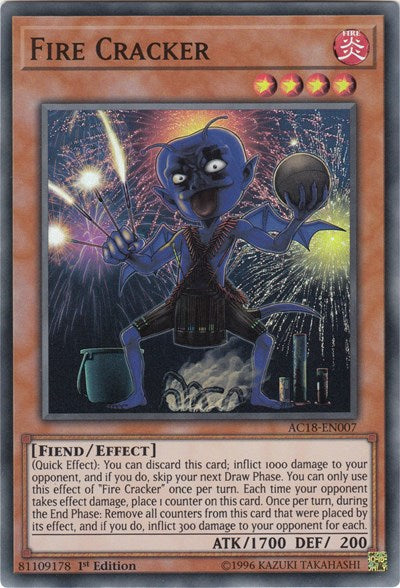 Fire Cracker [AC18-EN007] Super Rare | Good Games Morley