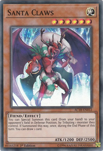 Santa Claws [AC18-EN012] Super Rare | Good Games Morley