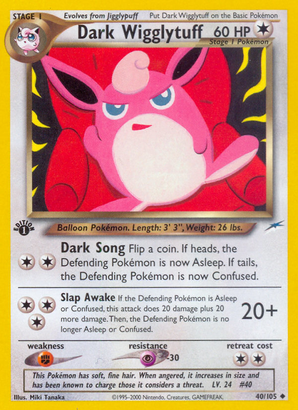 Dark Wigglytuff (40/105) [Neo Destiny 1st Edition] | Good Games Morley