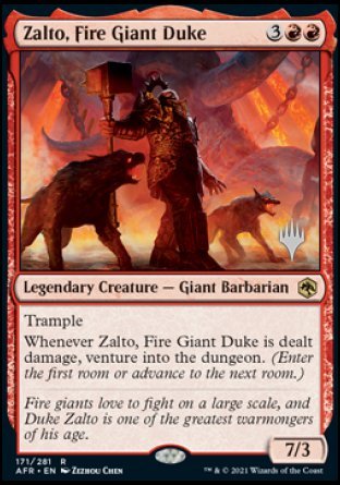 Zalto, Fire Giant Duke (Promo Pack) [Dungeons & Dragons: Adventures in the Forgotten Realms Promos] | Good Games Morley