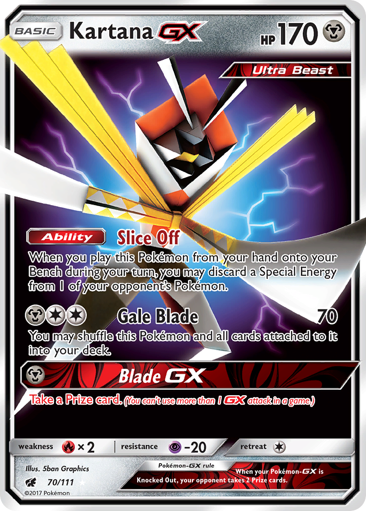 Kartana GX (70/111) [Sun & Moon: Crimson Invasion] | Good Games Morley