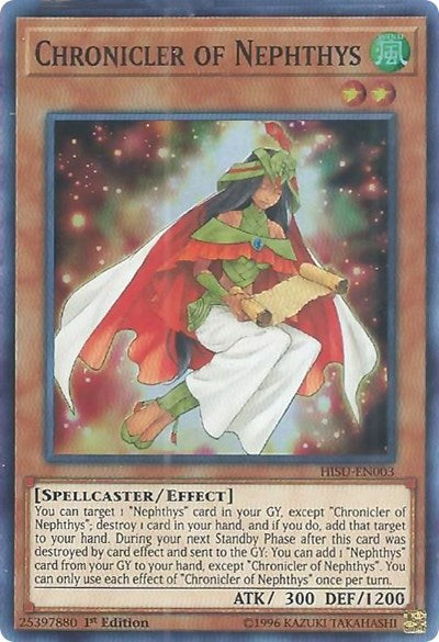 Chronicler of Nephthys [HISU-EN003] Super Rare | Good Games Morley