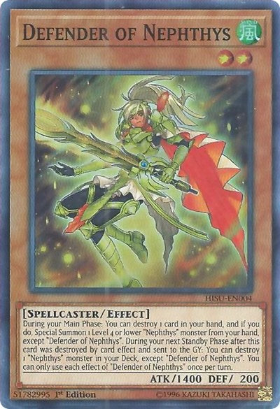 Defender of Nephthys [HISU-EN004] Super Rare | Good Games Morley