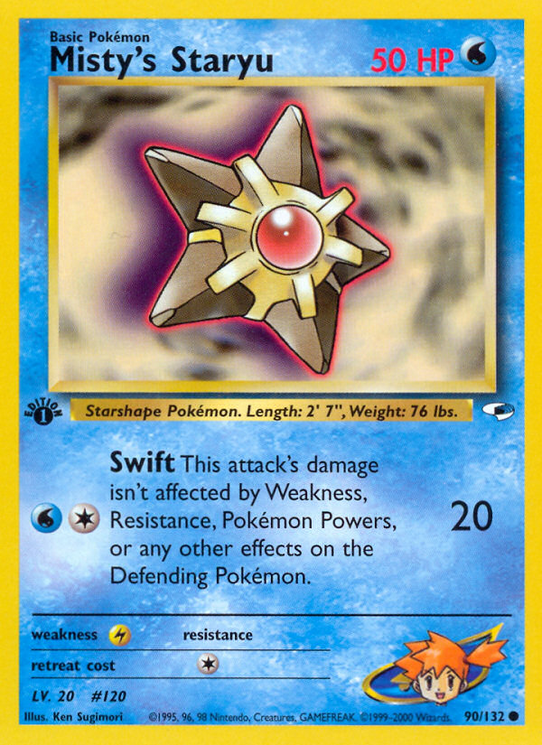 Misty's Staryu (90/132) [Gym Heroes 1st Edition] | Good Games Morley