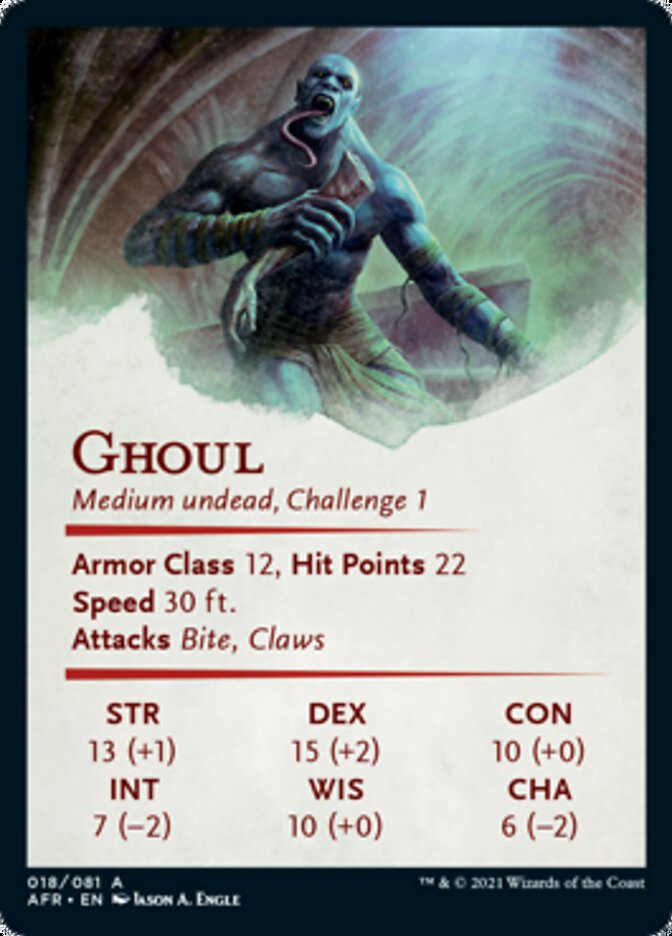 Ghoul Art Card (Gold-Stamped Signature) [Dungeons & Dragons: Adventures in the Forgotten Realms Art Series] | Good Games Morley