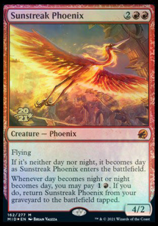 Sunstreak Phoenix [Innistrad: Midnight Hunt Prerelease Promos] | Good Games Morley