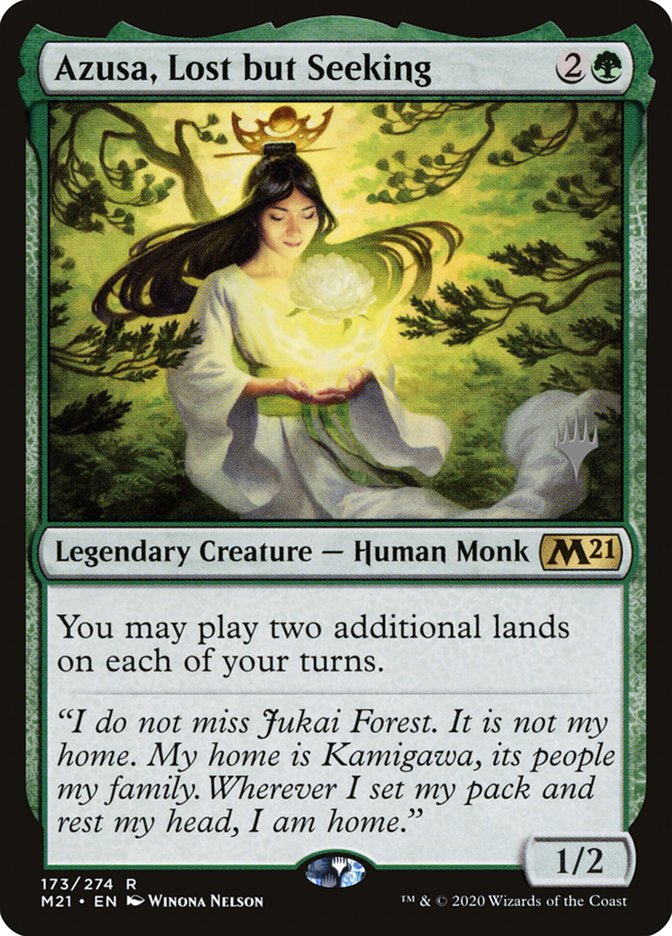 Azusa, Lost but Seeking (Promo Pack) [Core Set 2021 Promos] | Good Games Morley