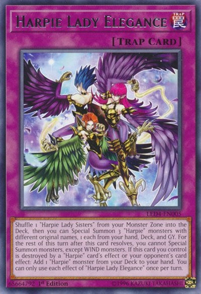 Harpie Lady Elegance [LED4-EN005] Rare | Good Games Morley