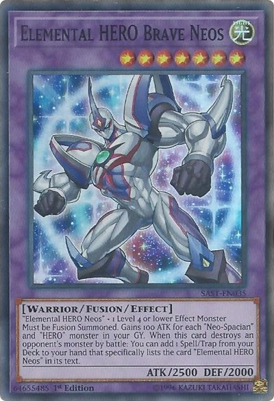 Elemental HERO Brave Neos [SAST-EN035] Super Rare | Good Games Morley