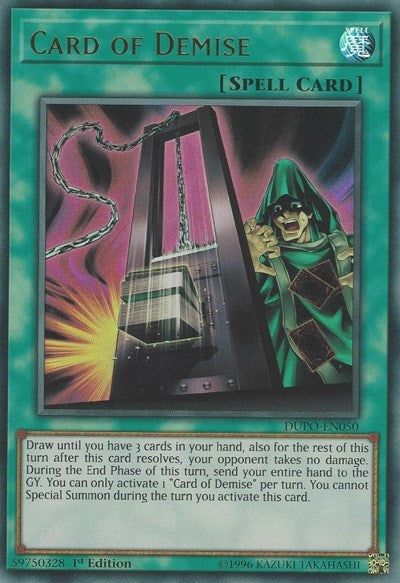 Card of Demise [DUPO-EN050] Ultra Rare | Good Games Morley