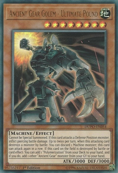Ancient Gear Golem - Ultimate Pound [DUPO-EN054] Ultra Rare | Good Games Morley