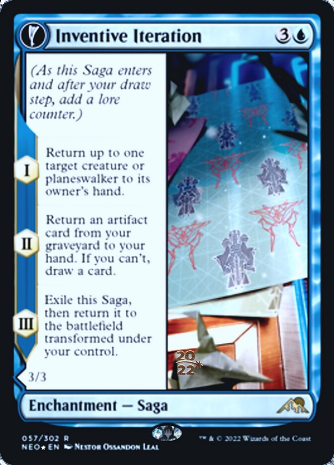 Inventive Iteration // Living Breakthrough [Kamigawa: Neon Dynasty Prerelease Promos] | Good Games Morley