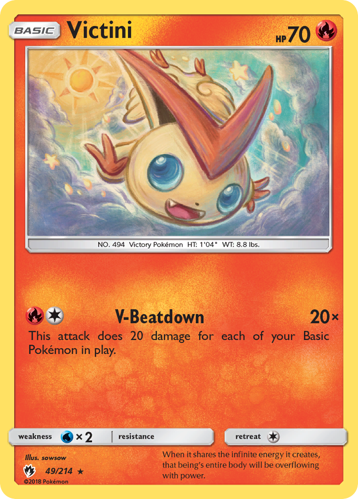 Victini (49/214) [Sun & Moon: Lost Thunder] | Good Games Morley