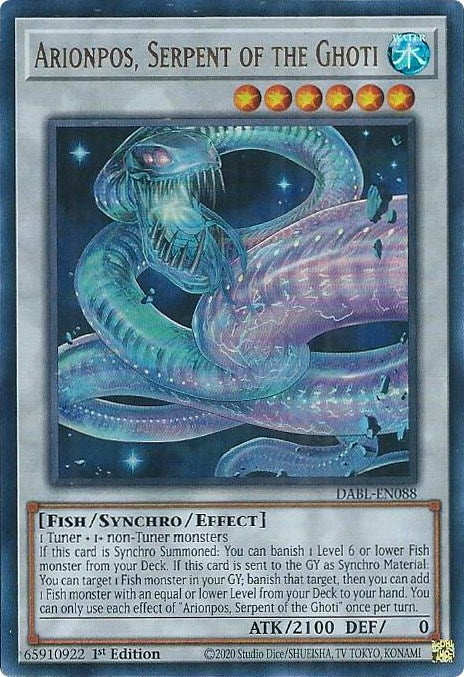 Arionpos, Serpent of the Ghoti [DABL-EN088] Ultra Rare | Good Games Morley