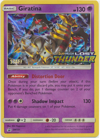 Giratina (SM151) (Staff Prerelease Promo) [Sun & Moon: Black Star Promos] | Good Games Morley