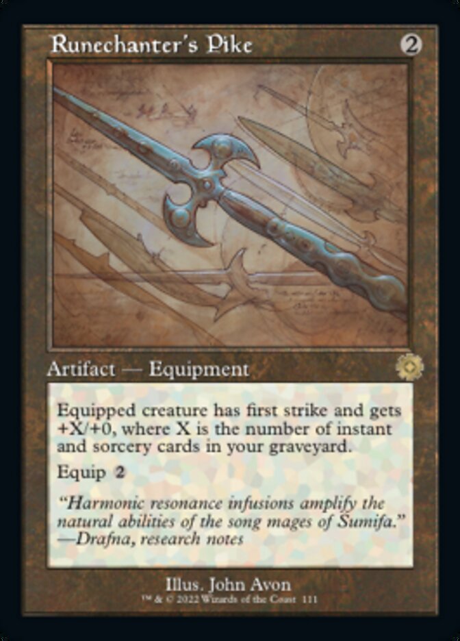 Runechanter's Pike (Retro Schematic) [The Brothers' War Retro Artifacts] | Good Games Morley