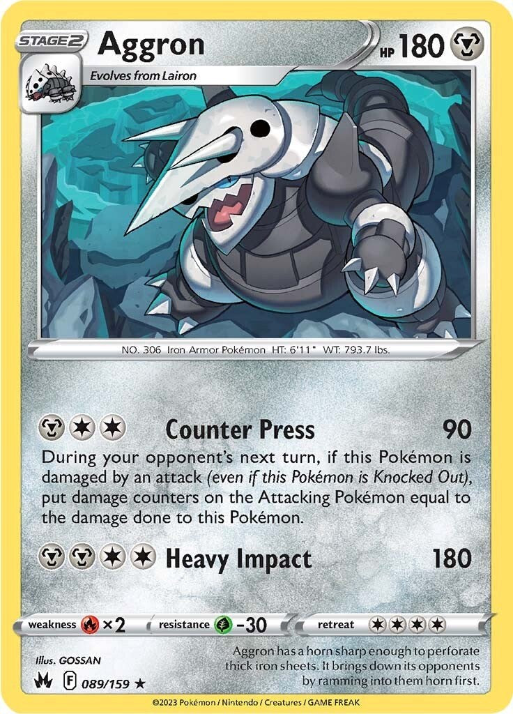 Aggron (089/159) [Sword & Shield: Crown Zenith] | Good Games Morley