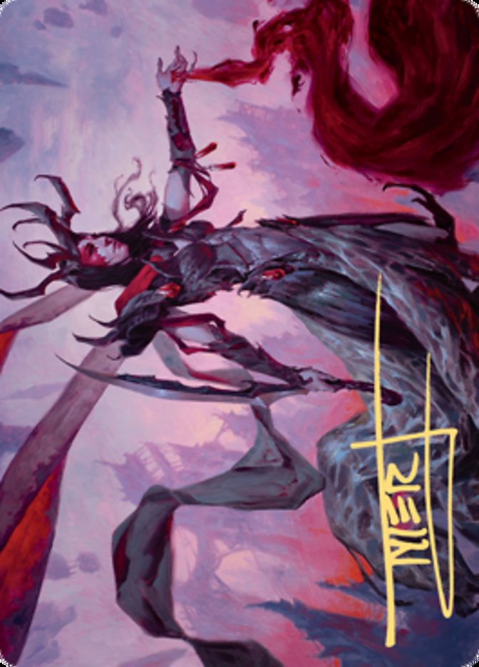 Drana, the Last Bloodchief Art Card (Gold-Stamped Signature) [Zendikar Rising Art Series] | Good Games Morley