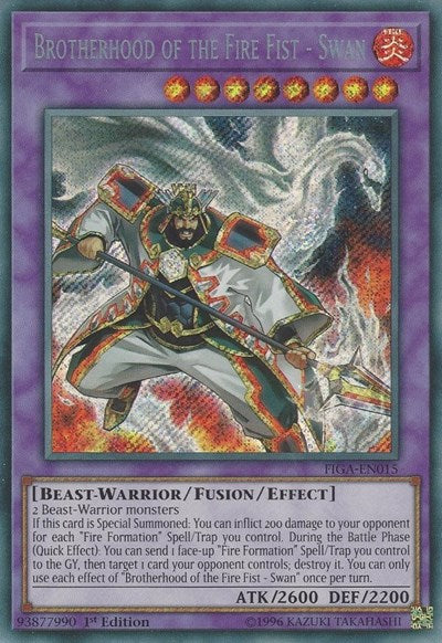 Brotherhood of the Fire Fist - Swan [FIGA-EN015] Secret Rare | Good Games Morley
