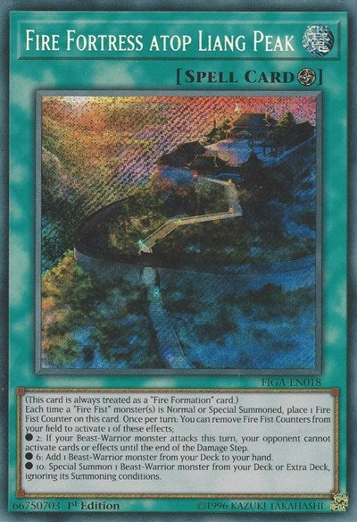 Fire Fortress atop Liang Peak [FIGA-EN018] Secret Rare | Good Games Morley