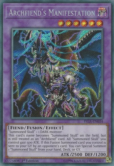 Archfiend's Manifestation [FIGA-EN034] Secret Rare | Good Games Morley