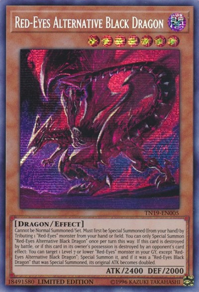 Red-Eyes Alternative Black Dragon [TN19-EN005] Prismatic Secret Rare | Good Games Morley