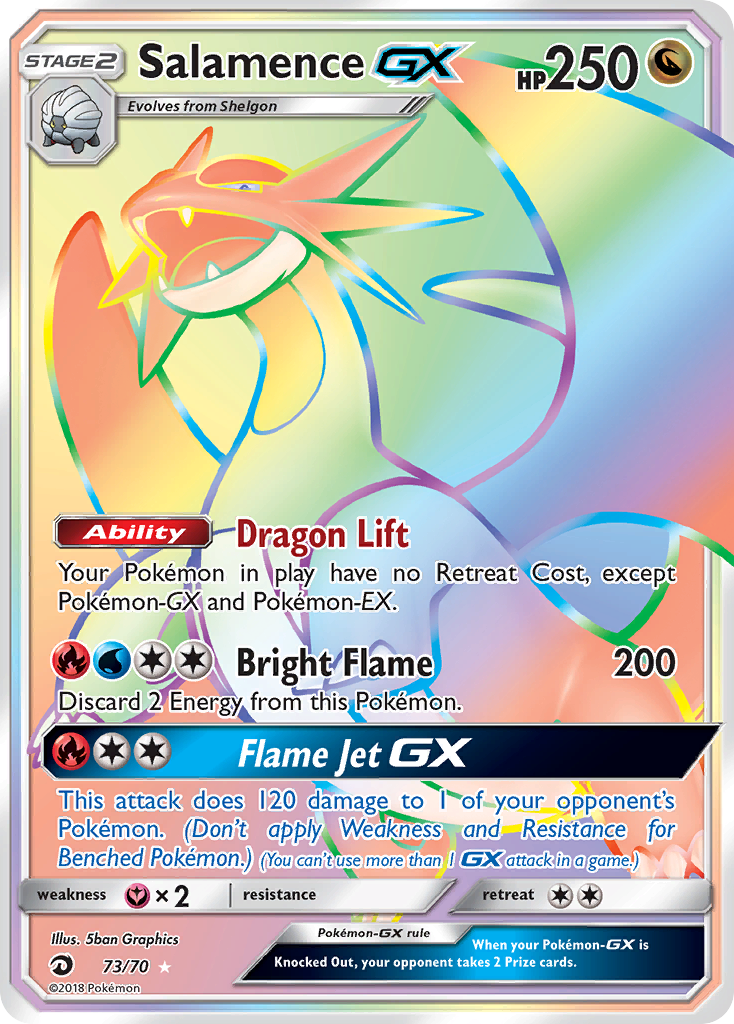 Salamence GX (73/70) [Sun & Moon: Dragon Majesty] | Good Games Morley
