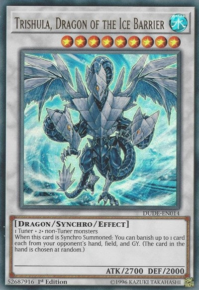 Trishula, Dragon of the Ice Barrier [DUDE-EN014] Ultra Rare | Good Games Morley