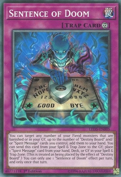 Sentence of Doom [LED5-EN005] Super Rare | Good Games Morley