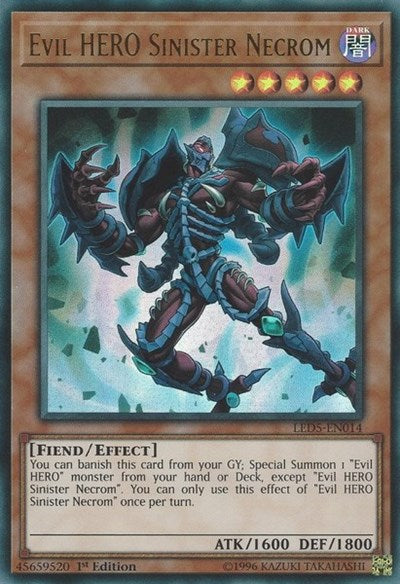 Evil HERO Sinister Necrom [LED5-EN014] Ultra Rare | Good Games Morley