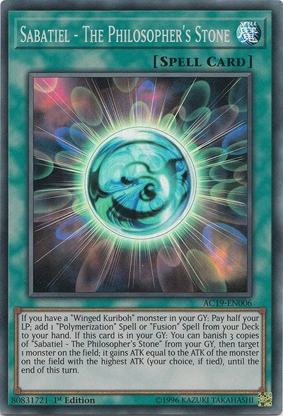 Sabatiel - The Philosopher's Stone [AC19-EN006] Super Rare | Good Games Morley