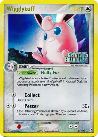 Wigglytuff (13/100) (Stamped) [EX: Crystal Guardians] | Good Games Morley