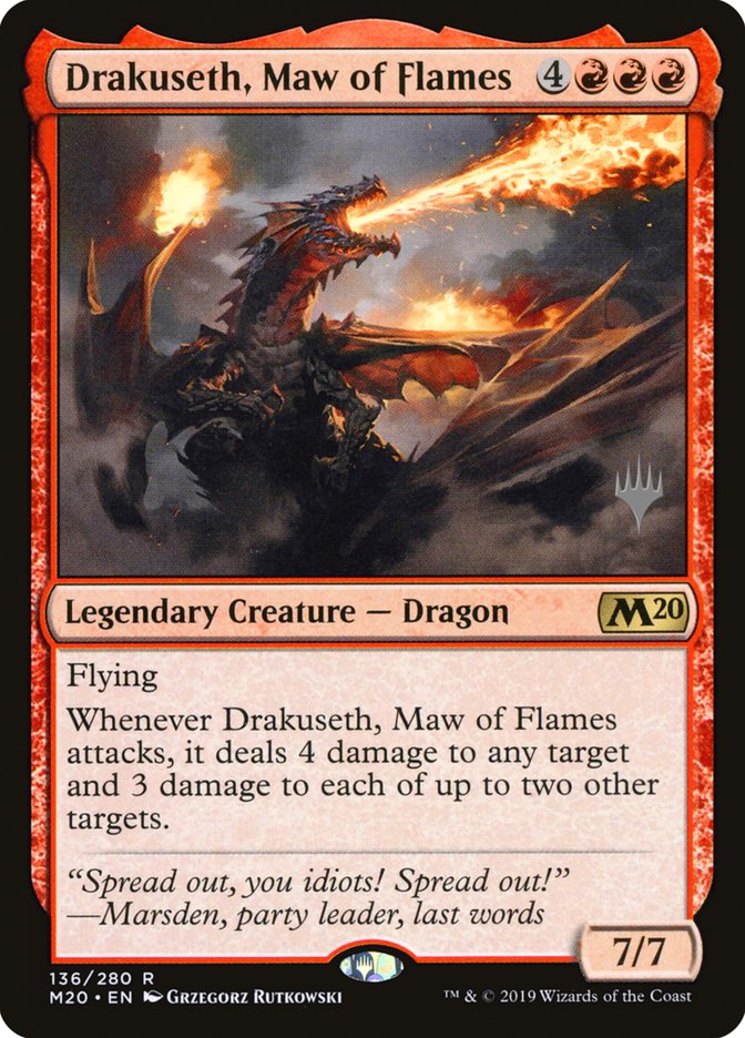 Drakuseth, Maw of Flames (Promo Pack) [Core Set 2020 Promos] | Good Games Morley