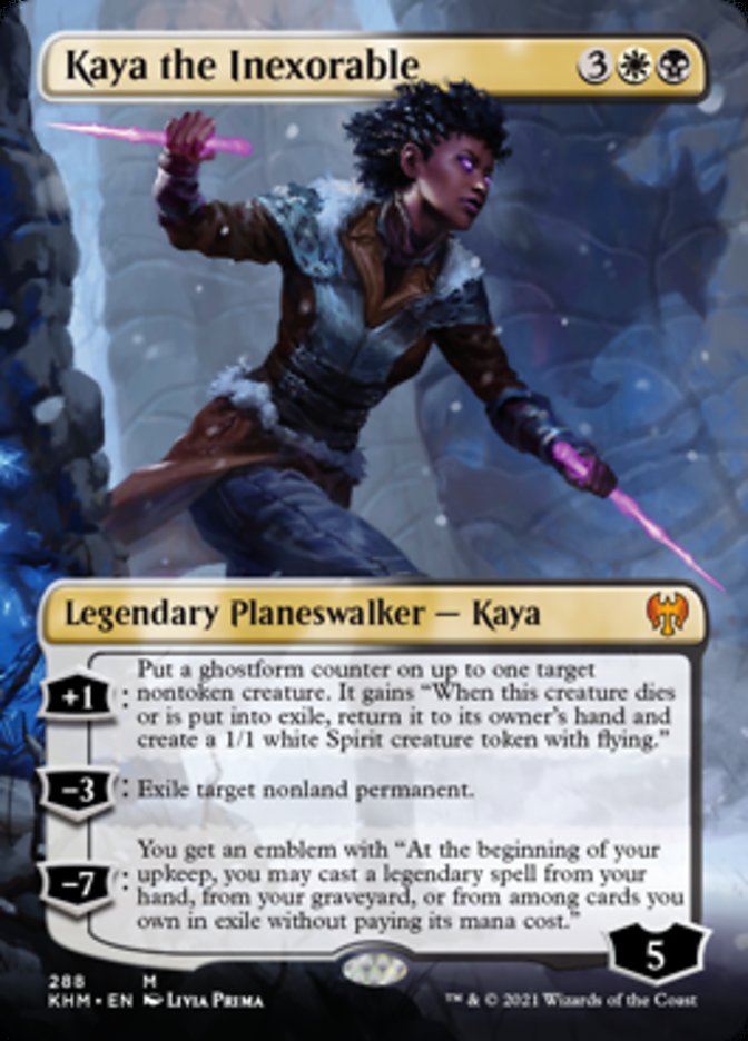 Kaya the Inexorable (Borderless) [Kaldheim] | Good Games Morley